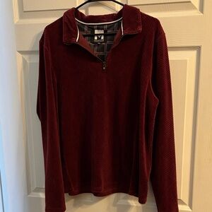 Maroon Zip-Up Sweater for Women